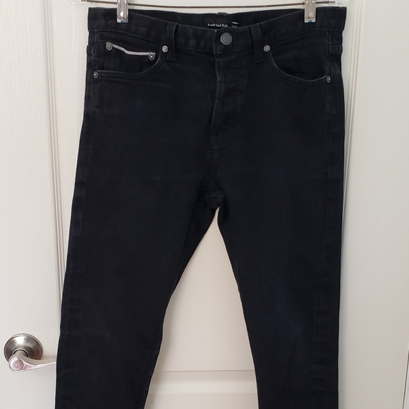 Frank and oak Dylan Slim Jeans Black 32 × 31 Button Fly - Picture 2 of 9